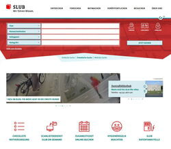 Startseite der SLUB mit Suchfunktion
